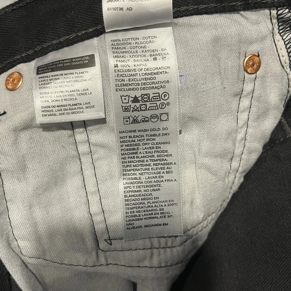Levi's 501 Original Fit Jeans Men 36x36 Black Straight Leg Denim Button Fly NWT